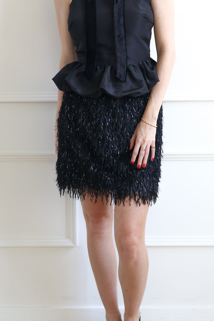 After Party Fringe Mini Skirt