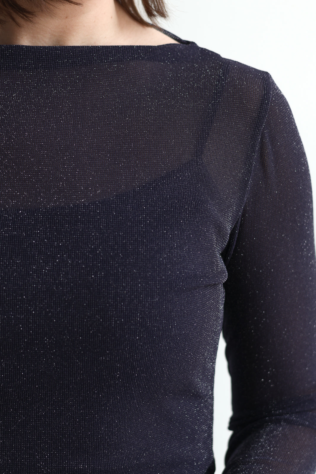 Shimmer Draped Dress - Midnight