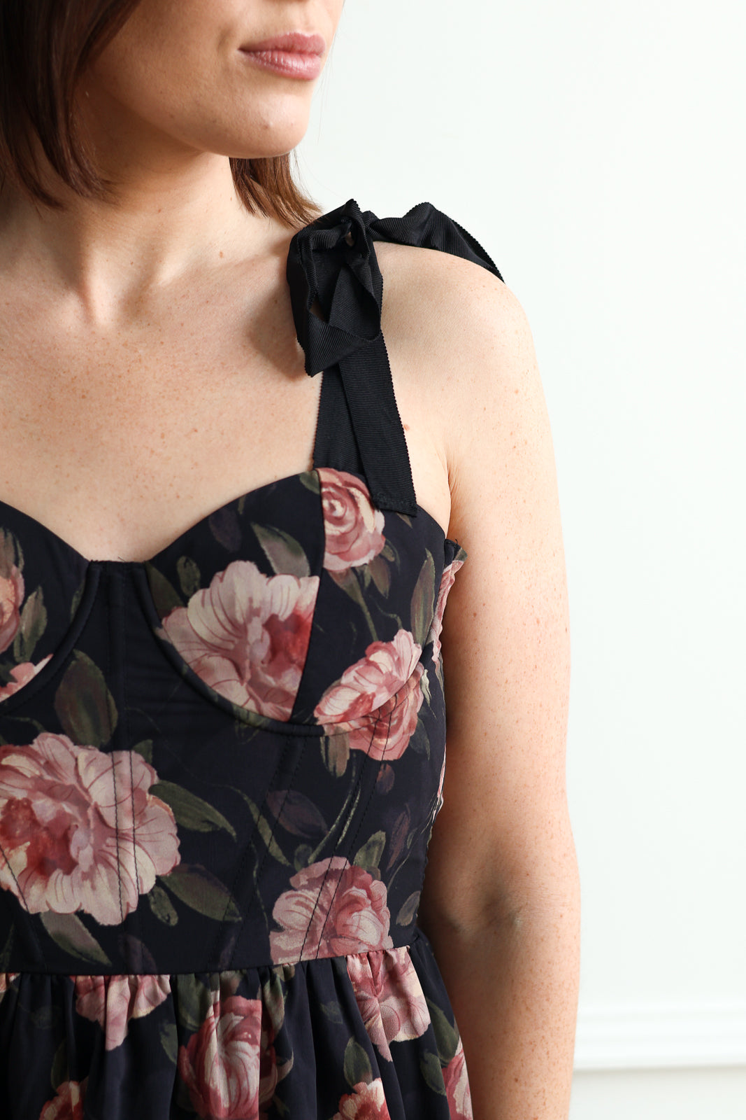 Midnight Rose Tiered Midi