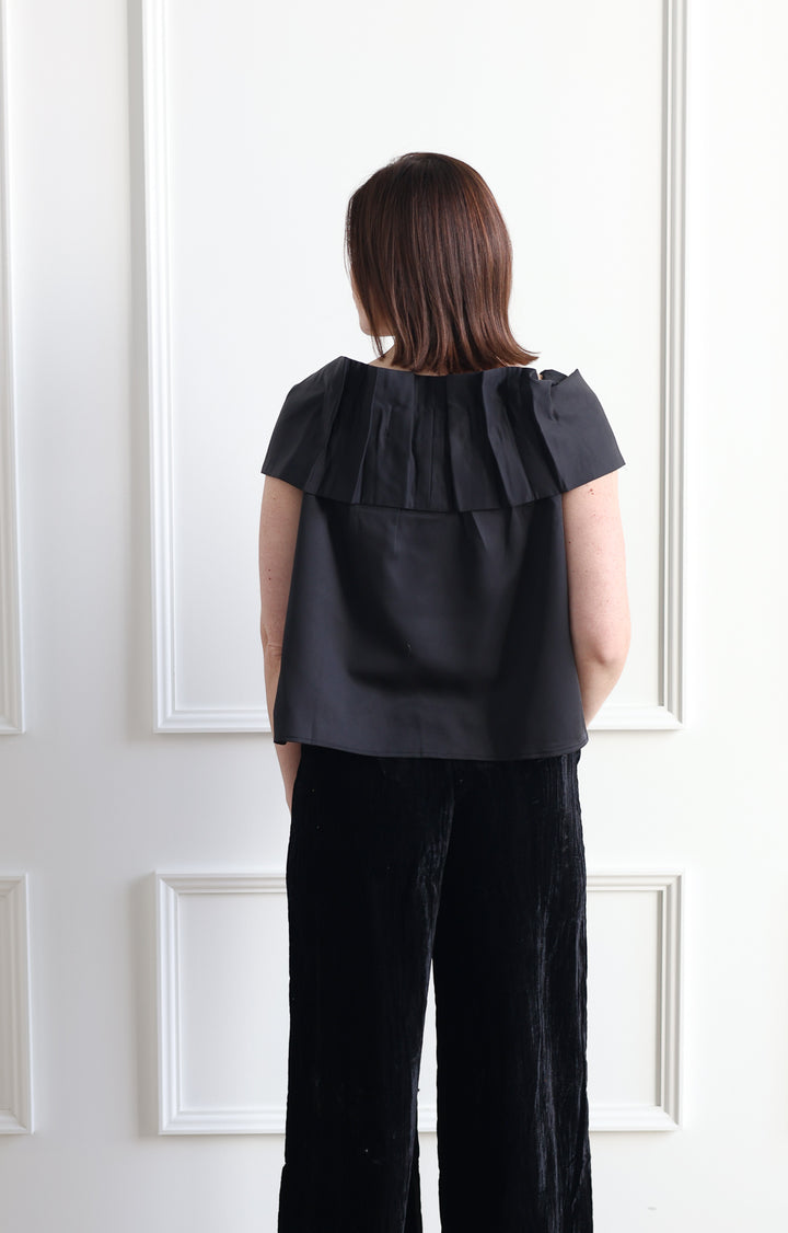 Ribbon OTS Blouse - Black