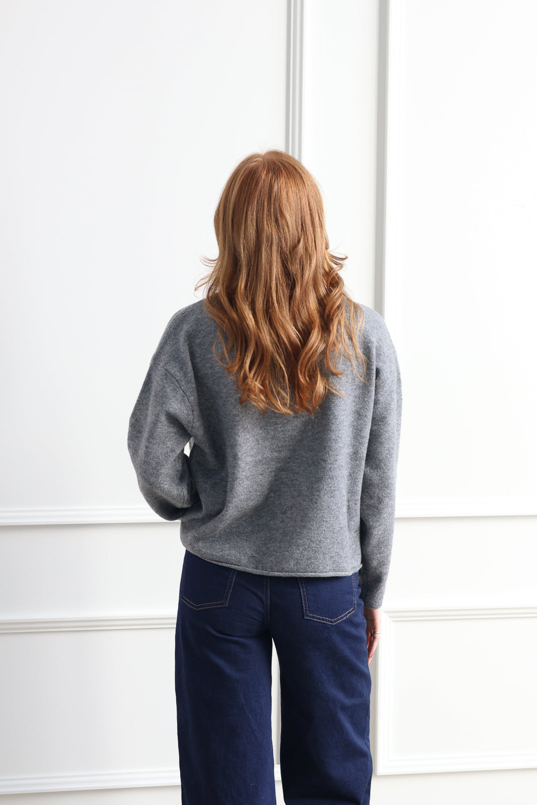 Vero Moda | Boom Rolled Hem Knit - Heather Grey