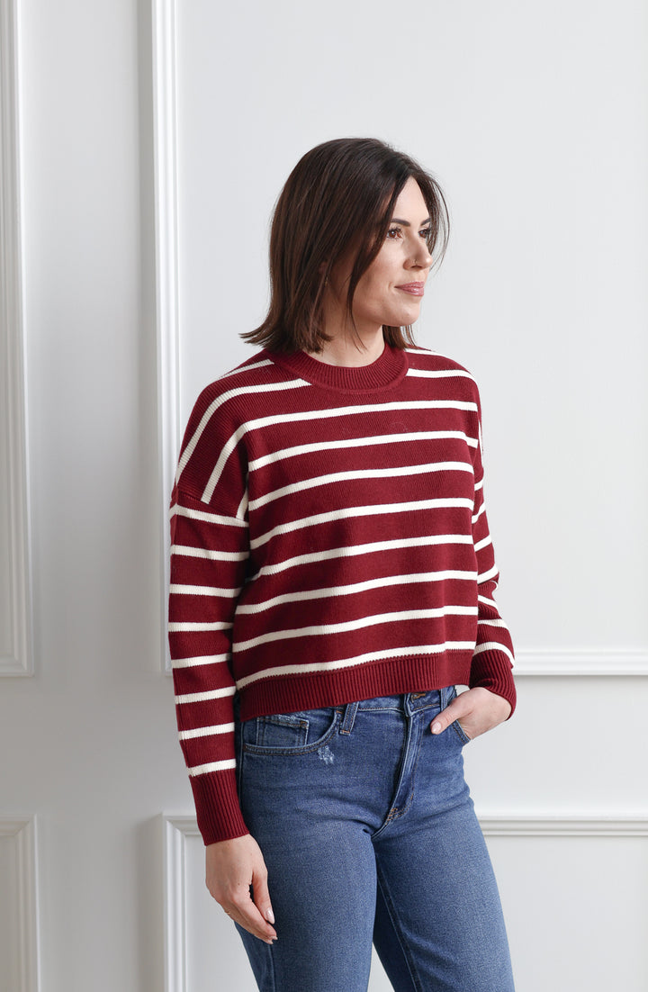 Winterberry Stripe Crew Sweater