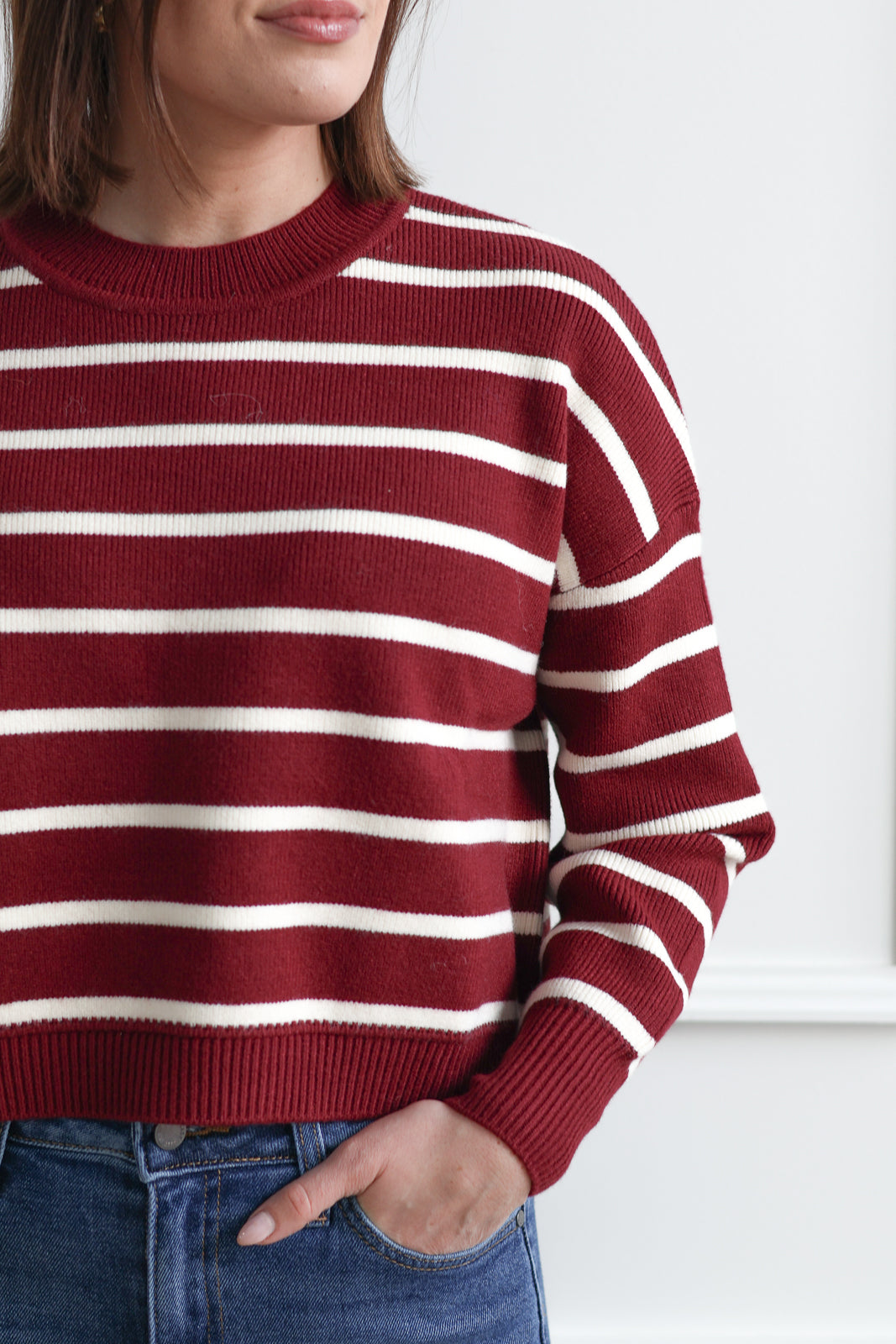 Winterberry Stripe Crew Sweater