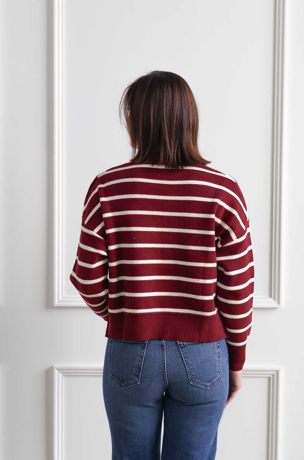 Winterberry Stripe Crew Sweater