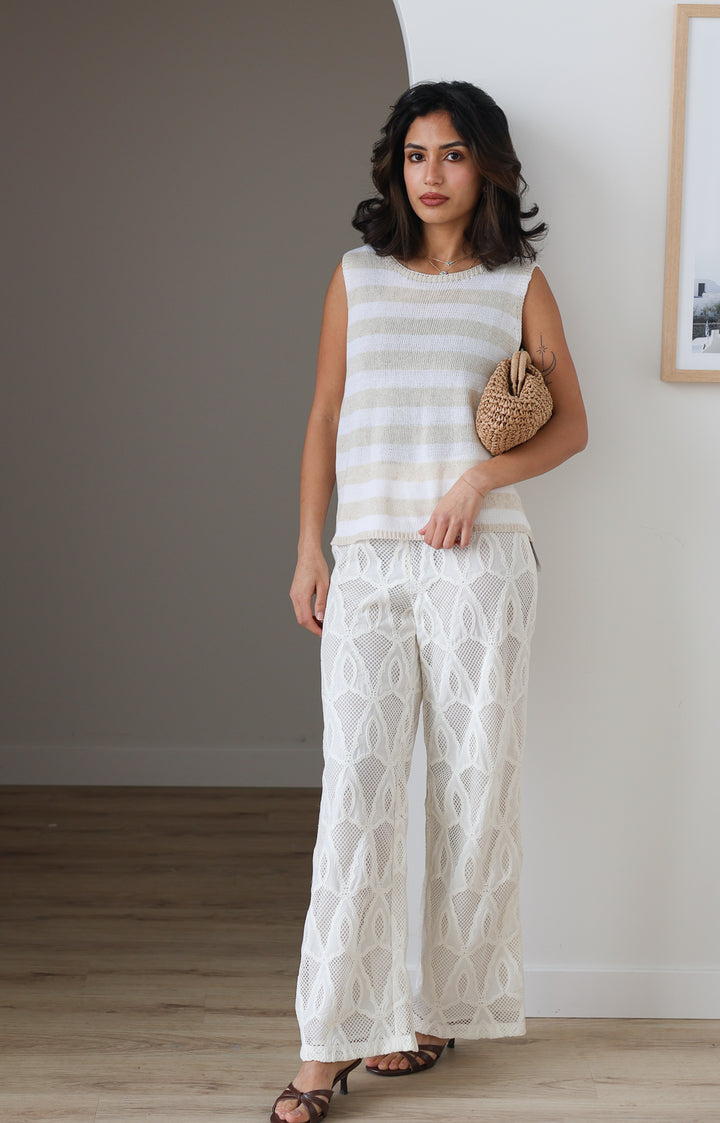 Drift Stripe Crochet Tank