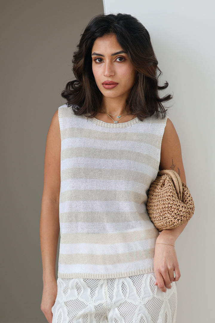 Drift Stripe Crochet Tank