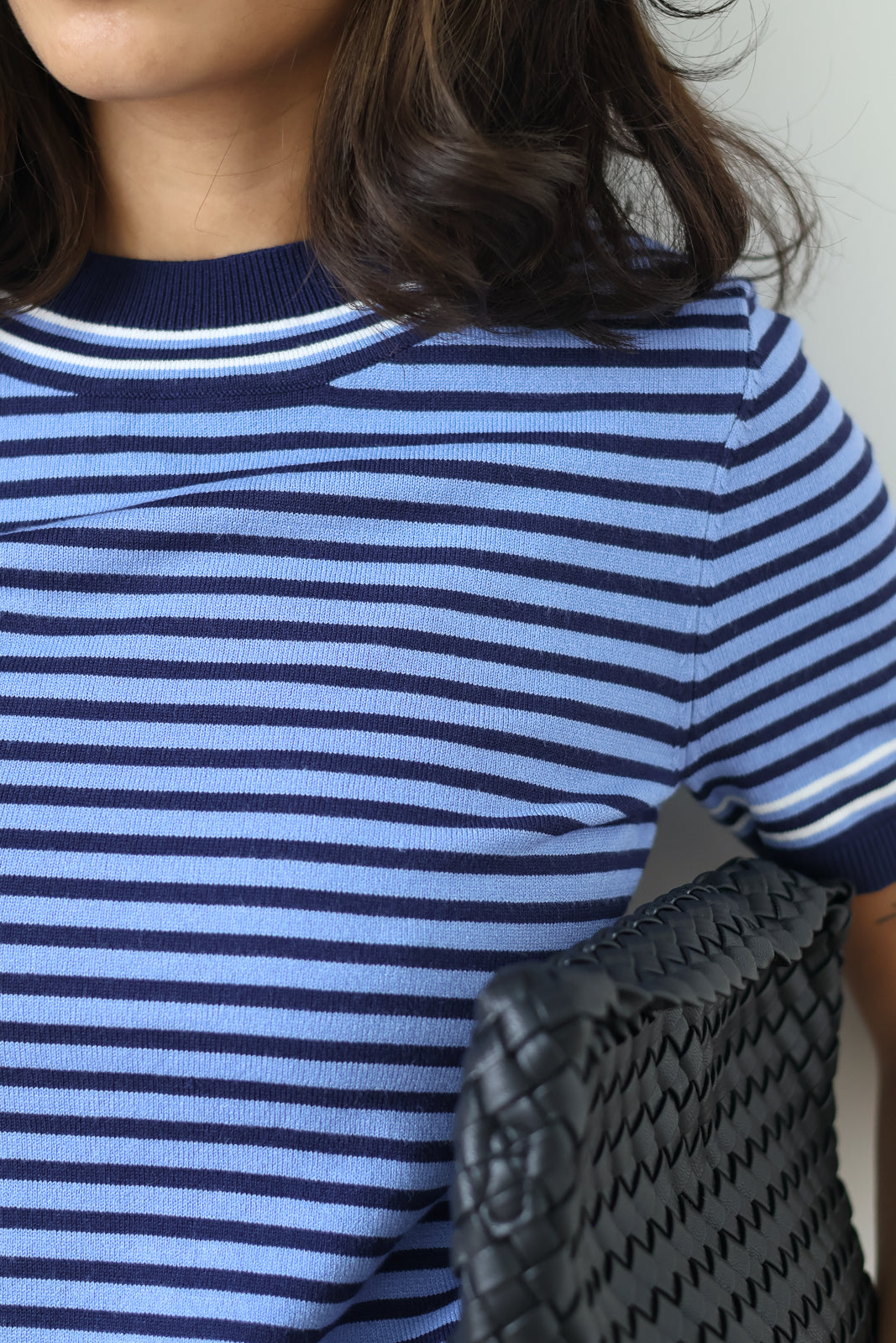 Short Sleeve Tee - Cerulean Blue Stripe