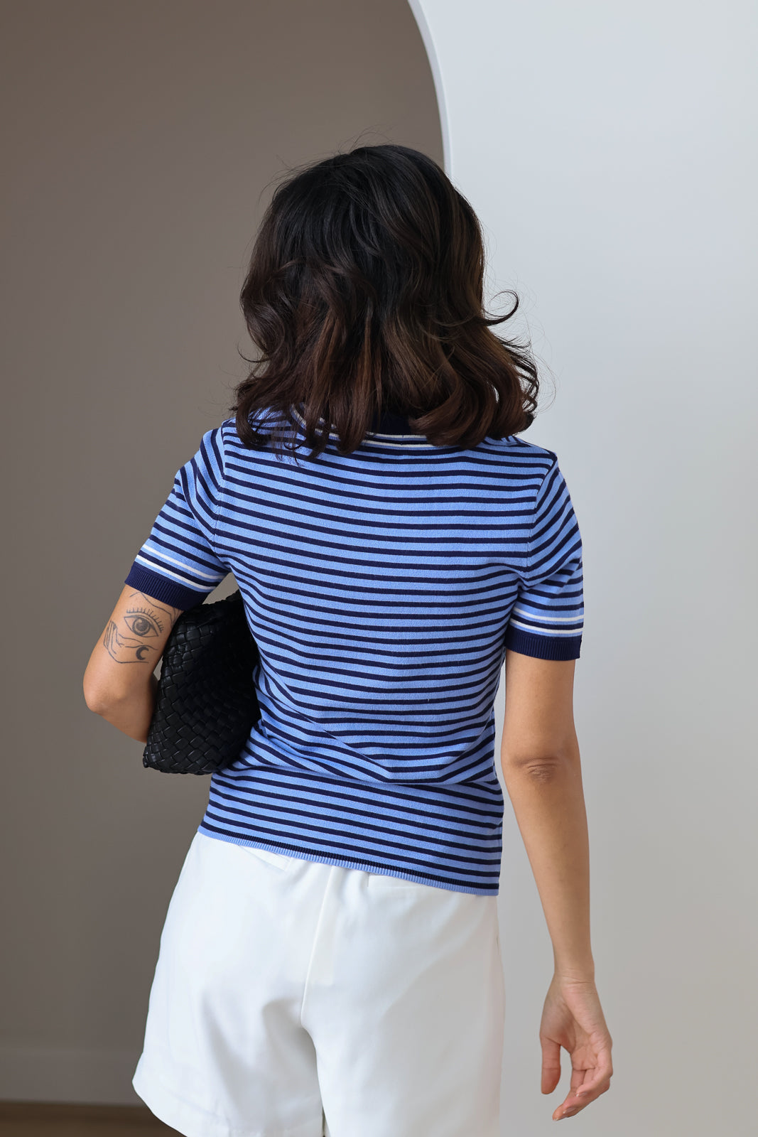 Short Sleeve Tee - Cerulean Blue Stripe