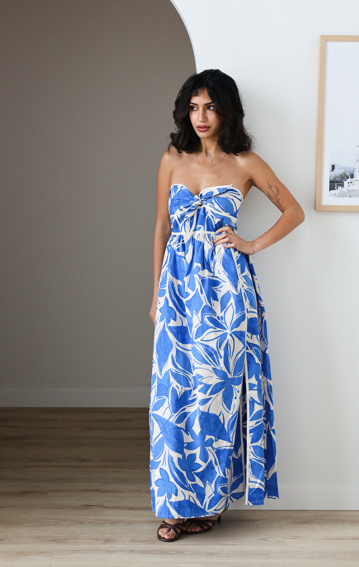 Santorini Bow Strapless Midi
