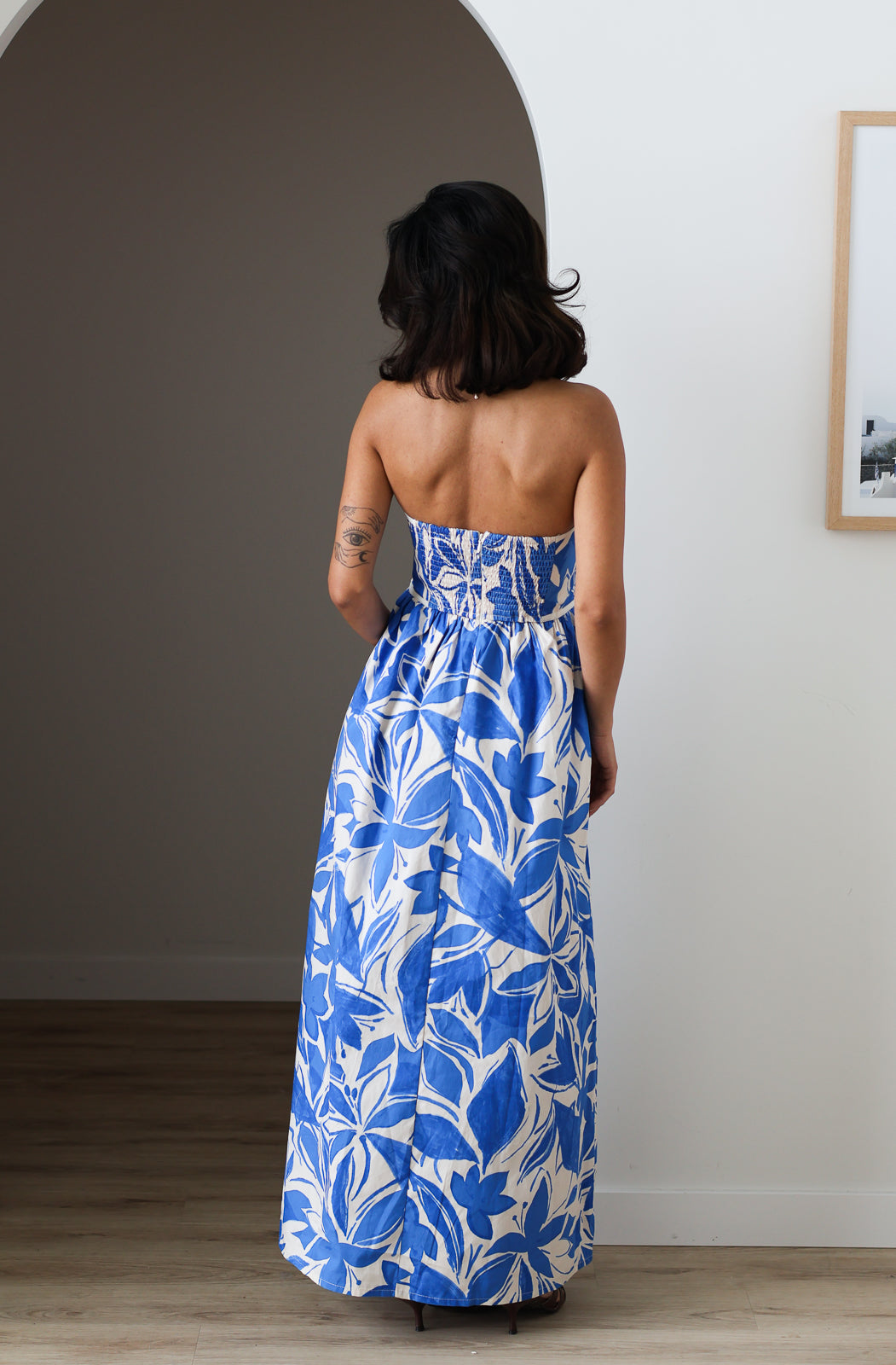 Santorini Bow Strapless Midi