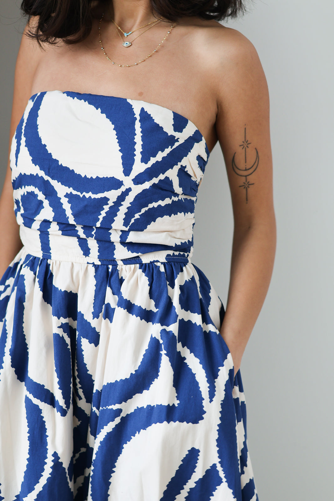 Set Sail Strapless Midi