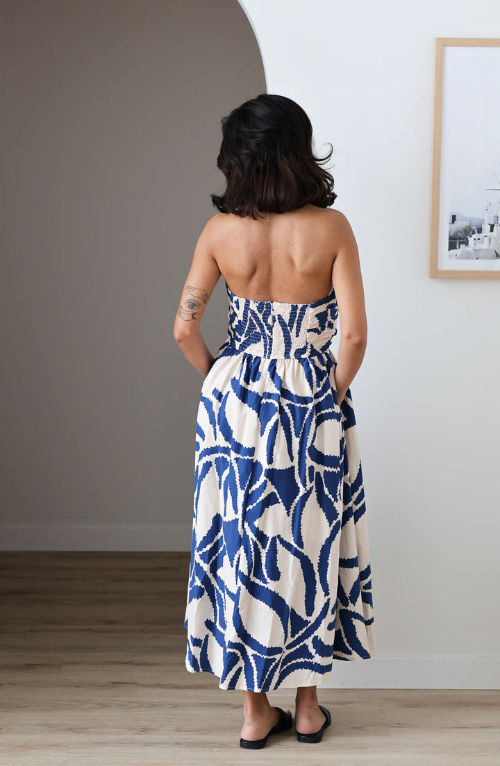 Set Sail Strapless Midi