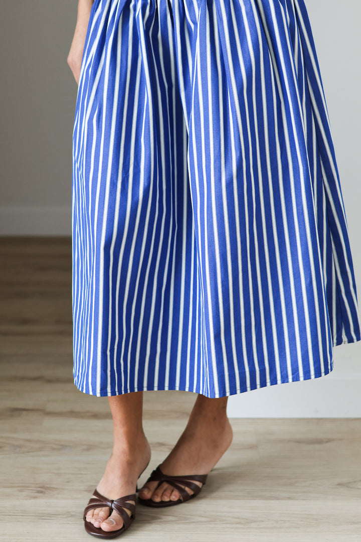 Isla Blue Smocked Dress