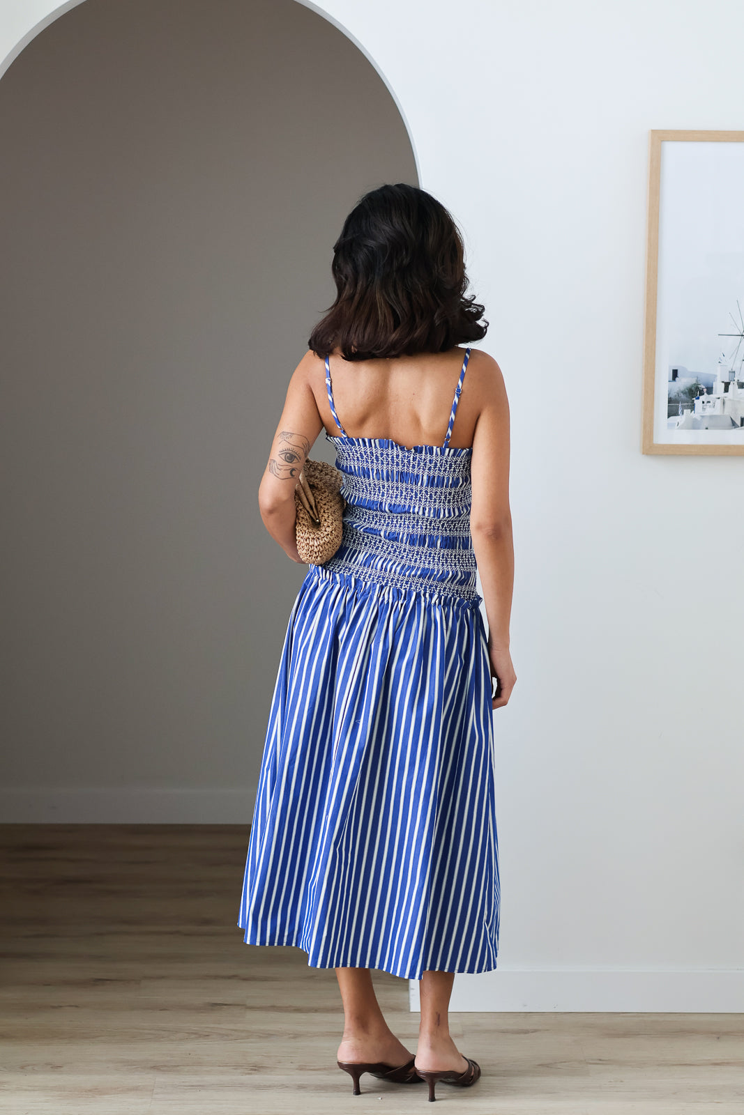 Isla Blue Smocked Dress