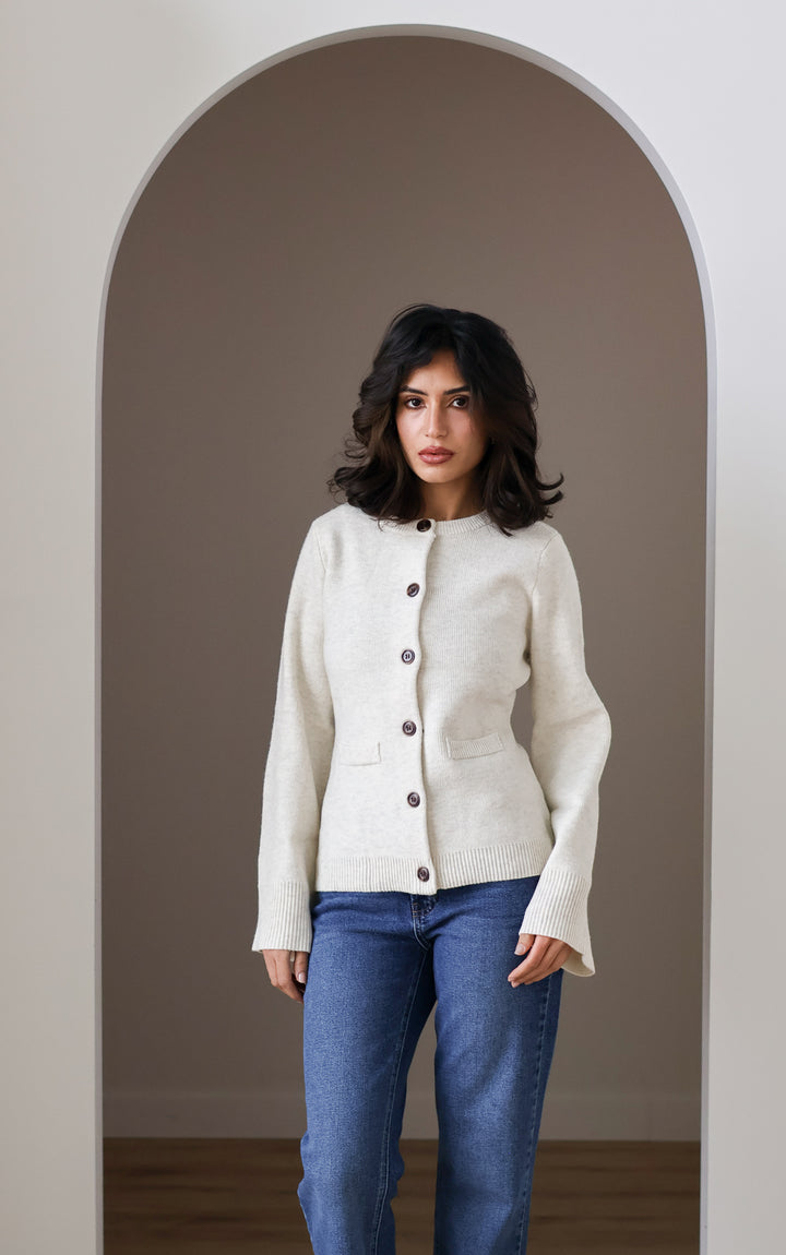The Tyler Cardigan - Oatmeal