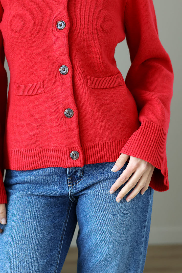 The Tyler Cardigan - Garnet