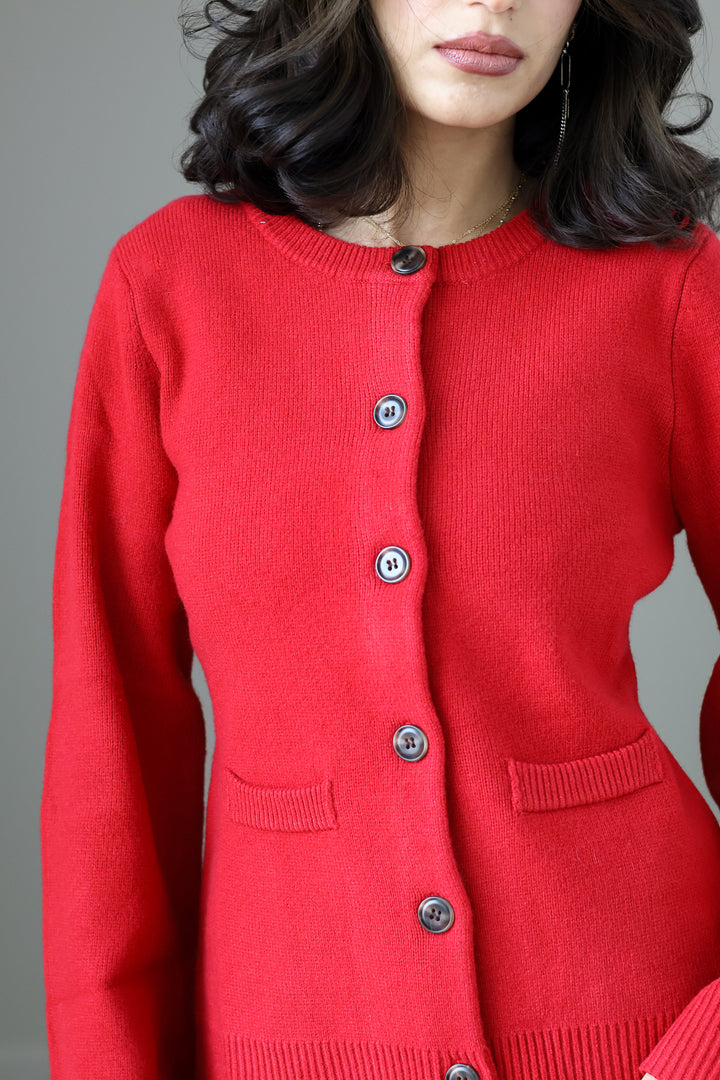 The Tyler Cardigan - Garnet