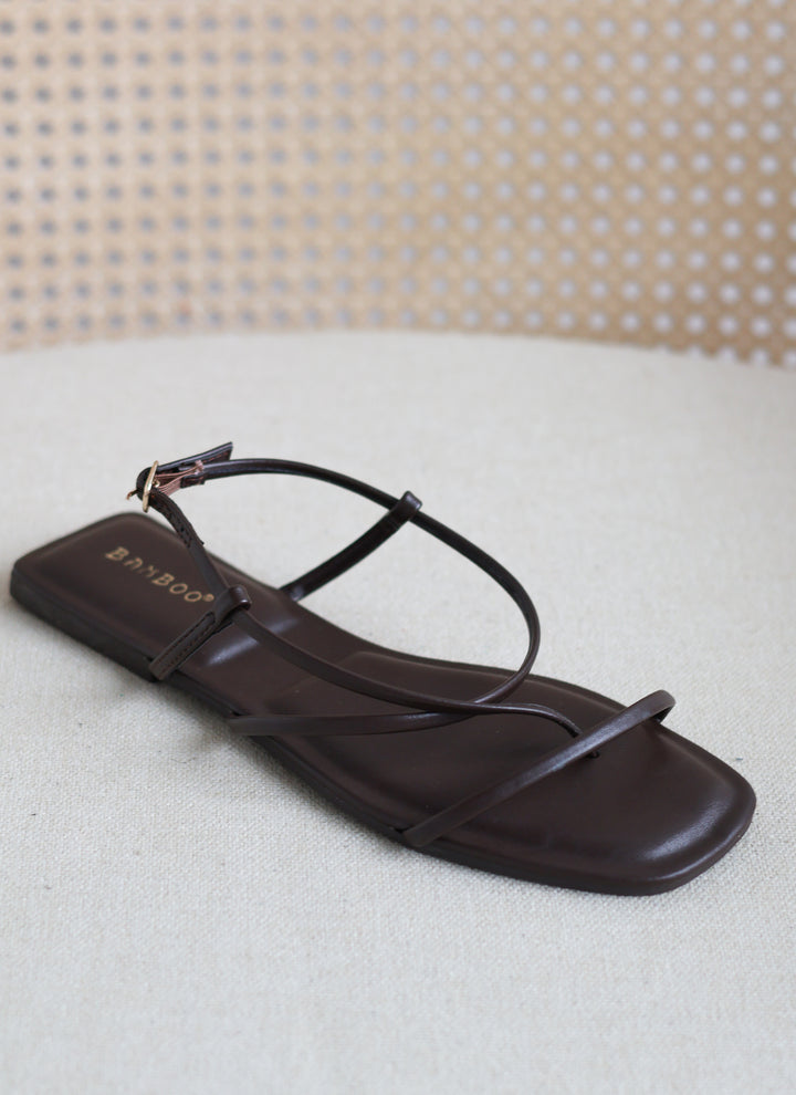 Token Strappy Sandal - Mahogany
