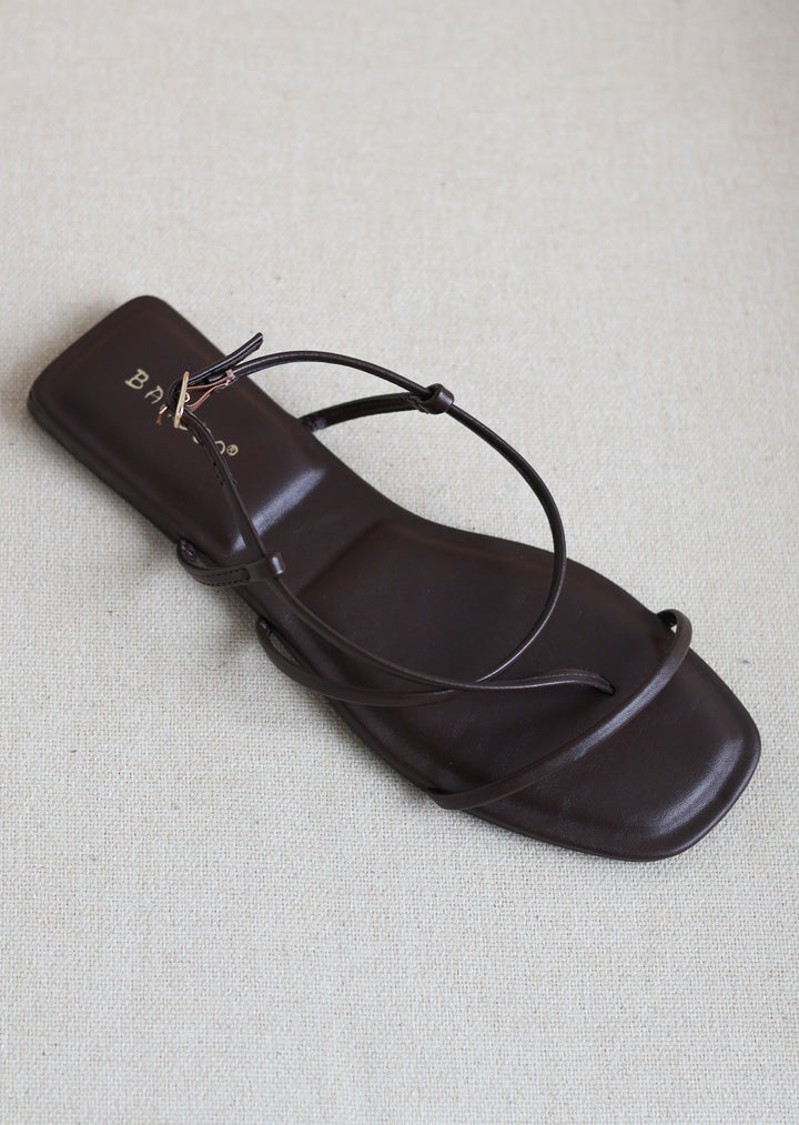 Token Strappy Sandal - Mahogany