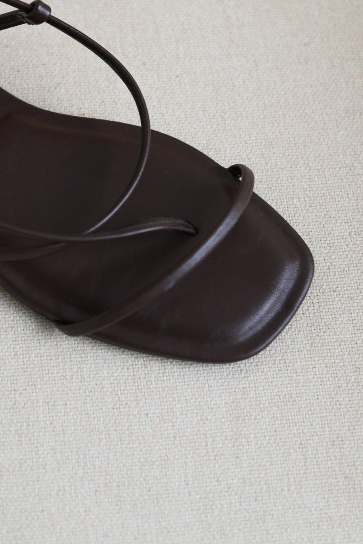 Token Strappy Sandal - Mahogany