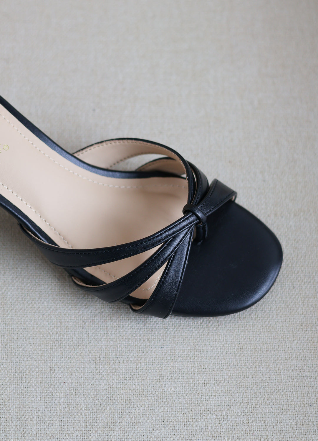 Keep Strappy Thong Heel - Black