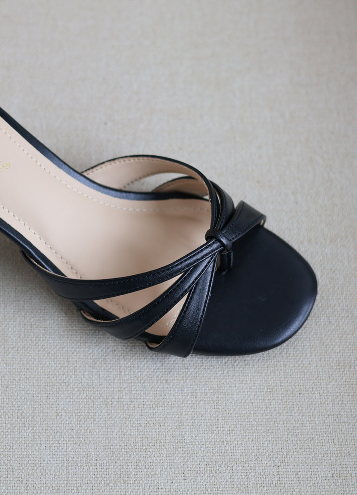 Keep Strappy Thong Heel - Black