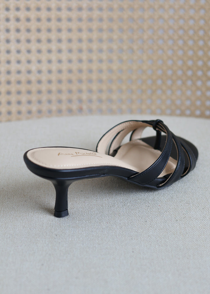 Keep Strappy Thong Heel - Black