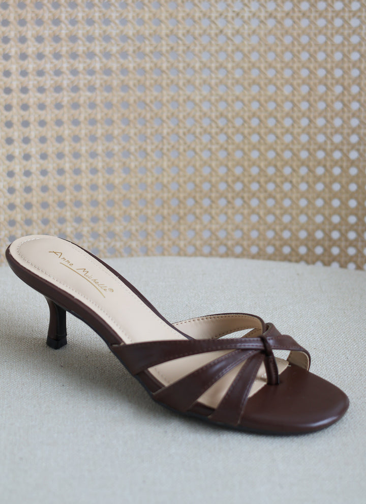 Keep Strappy Thong Heel - Brown