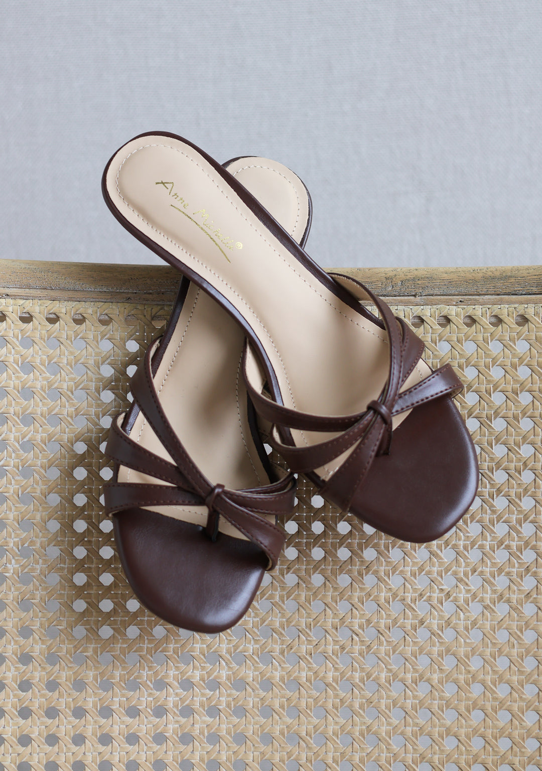 Keep Strappy Thong Heel - Brown