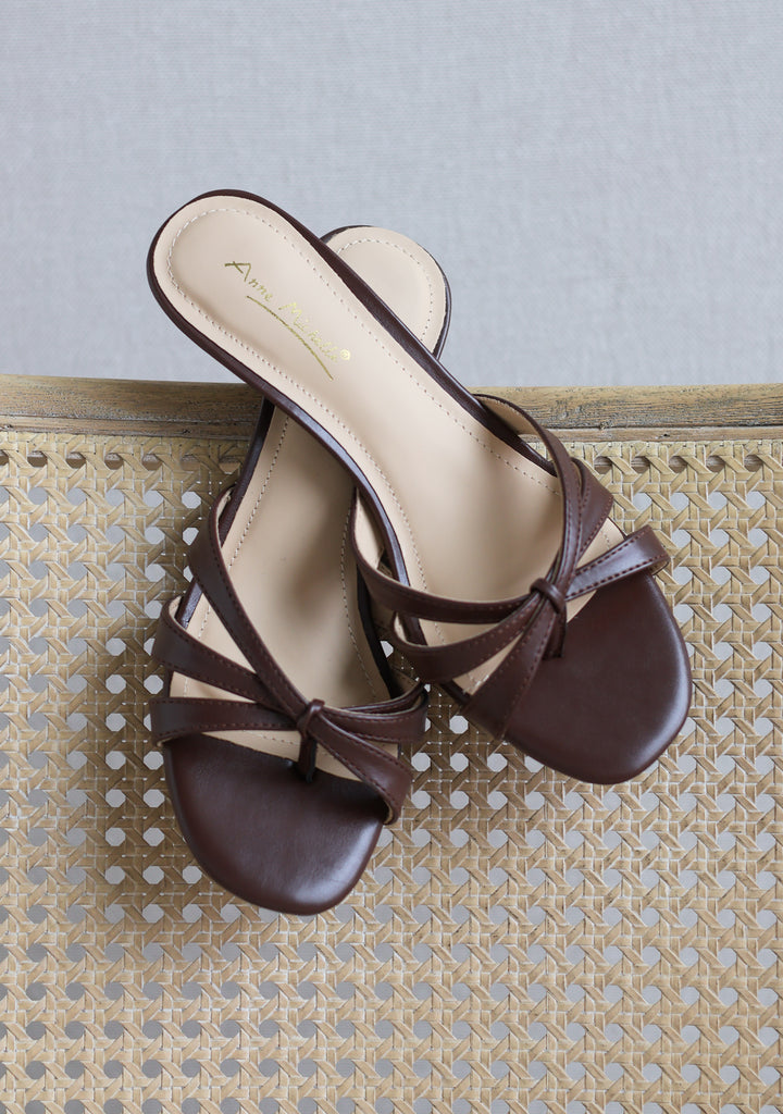 Keep Strappy Thong Heel - Brown