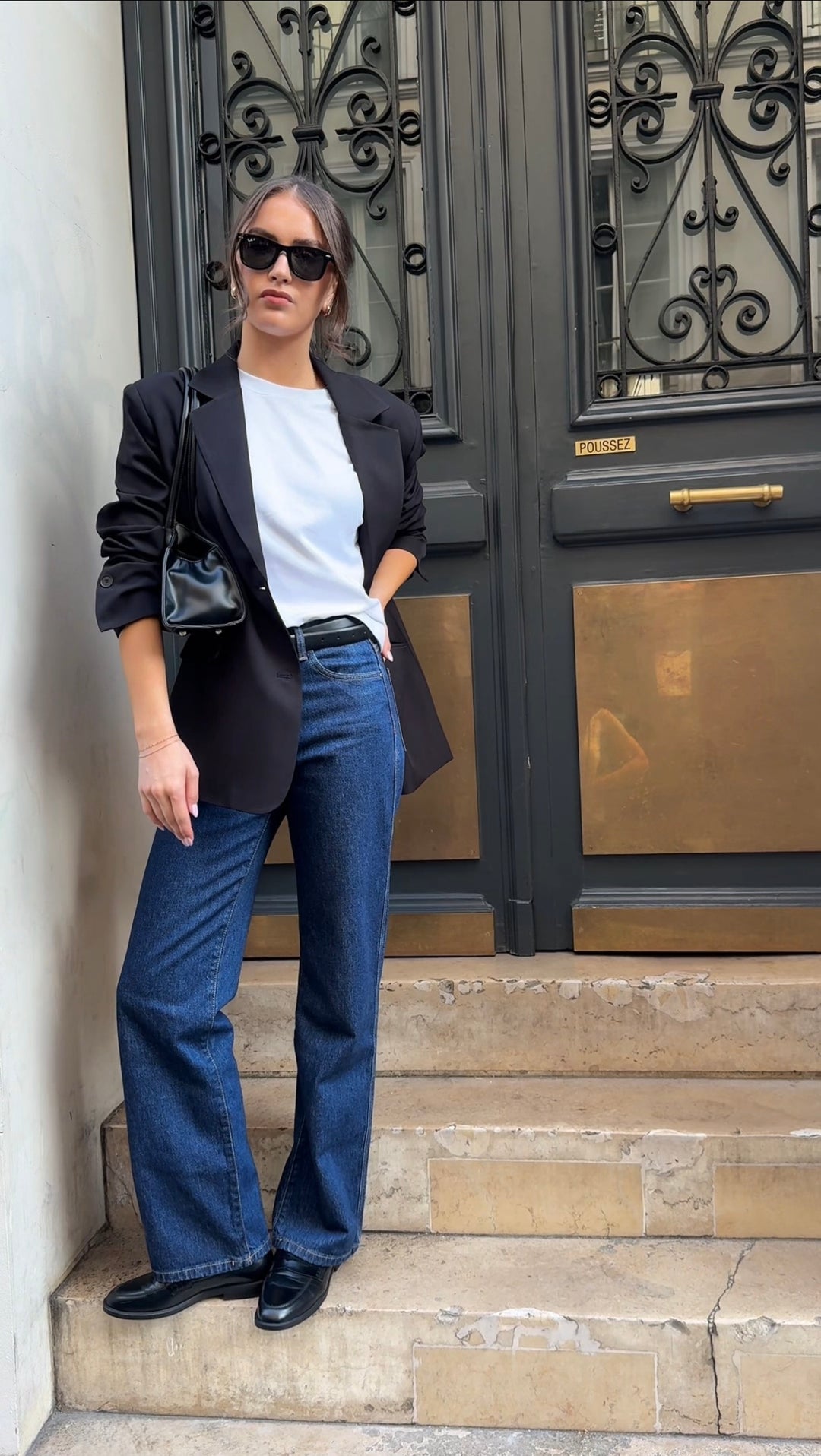 ICHI | Fava Oversized Blazer - Black
