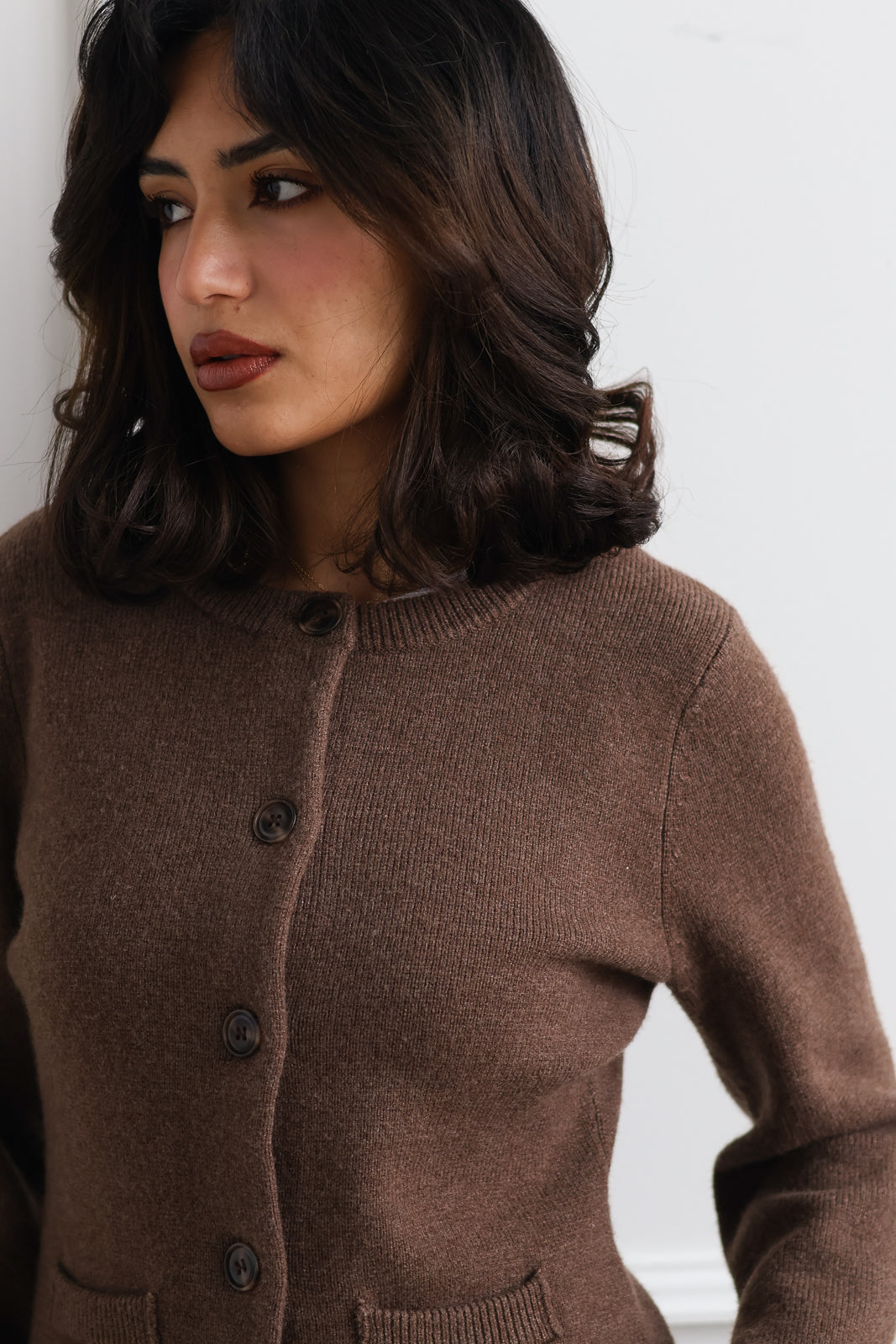 The Tyler Cardigan - Chestnut