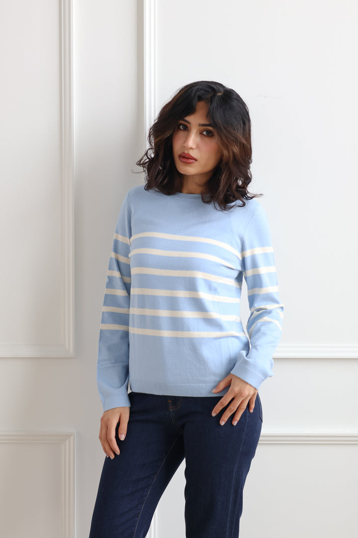 Vero Moda - Saba Pullover Blue Stripe