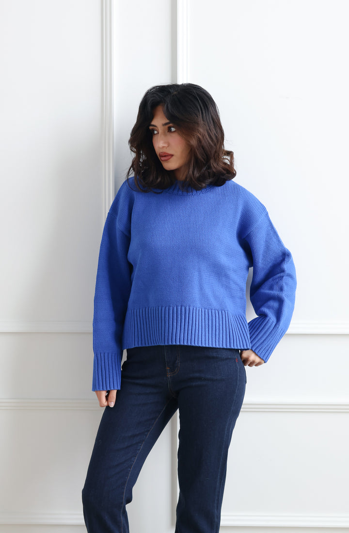 The Asher Sweater - Cobalt Blue