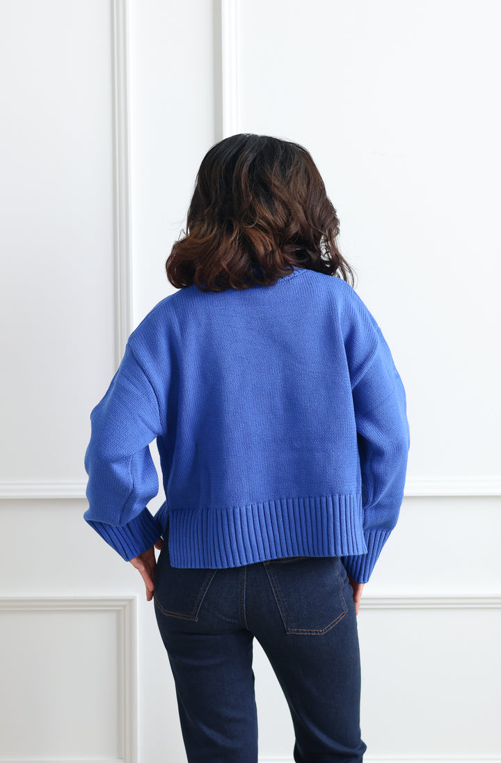 The Asher Sweater - Cobalt Blue