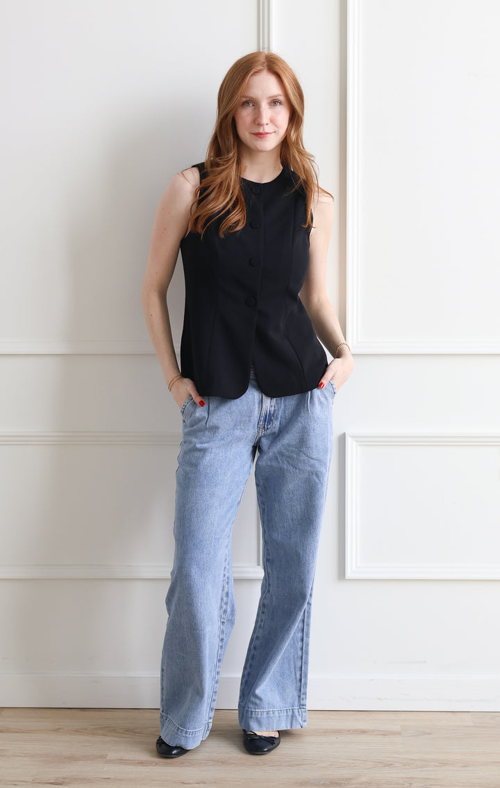 Just Black | Relaxed Trouser - Light Wash