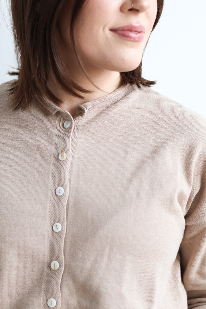 Core Cardigan - Taupe
