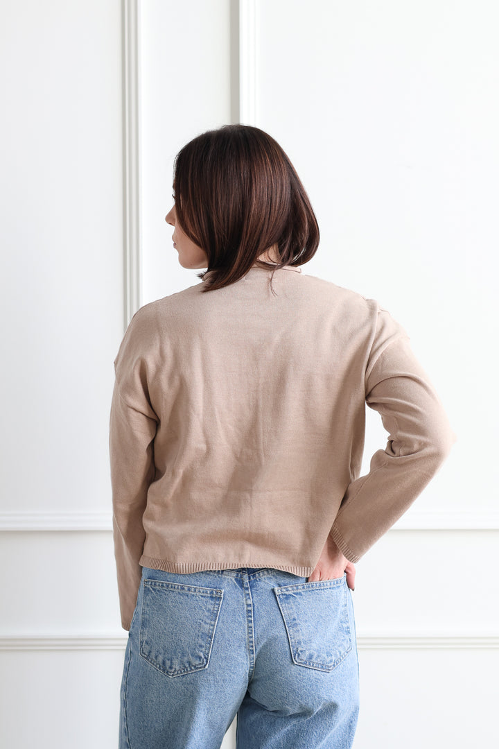Core Cardigan - Taupe