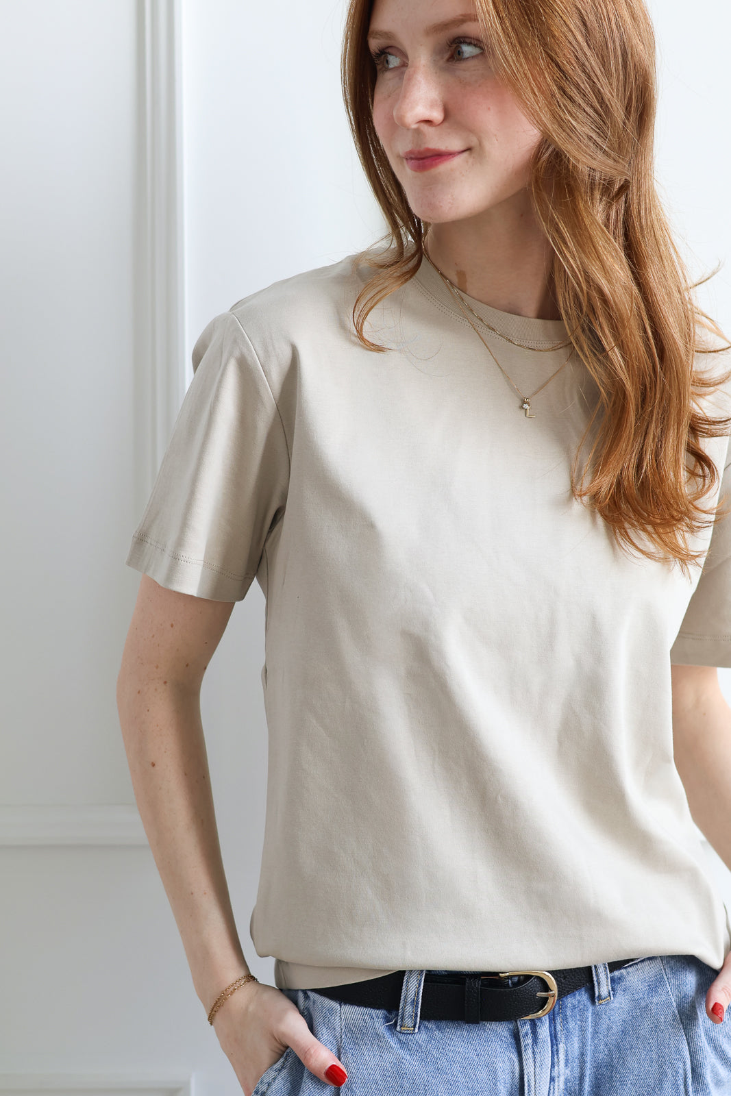 Elevated Boxy Tee - Stone