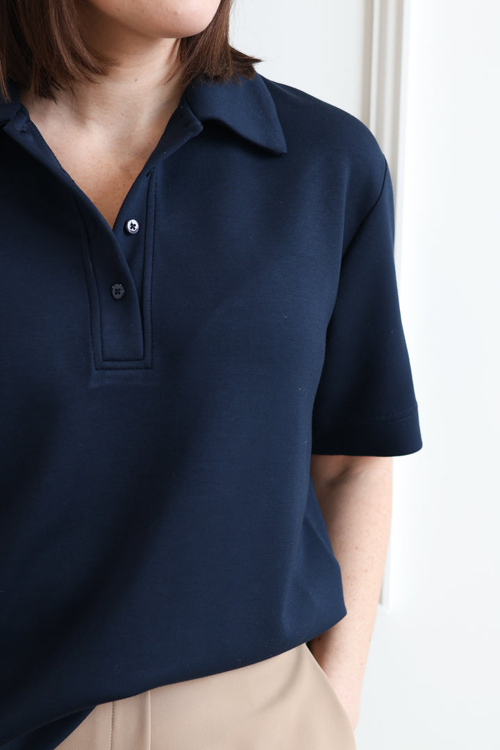 Vero Moda | Short Sleeve Polo - Copenhagen Night