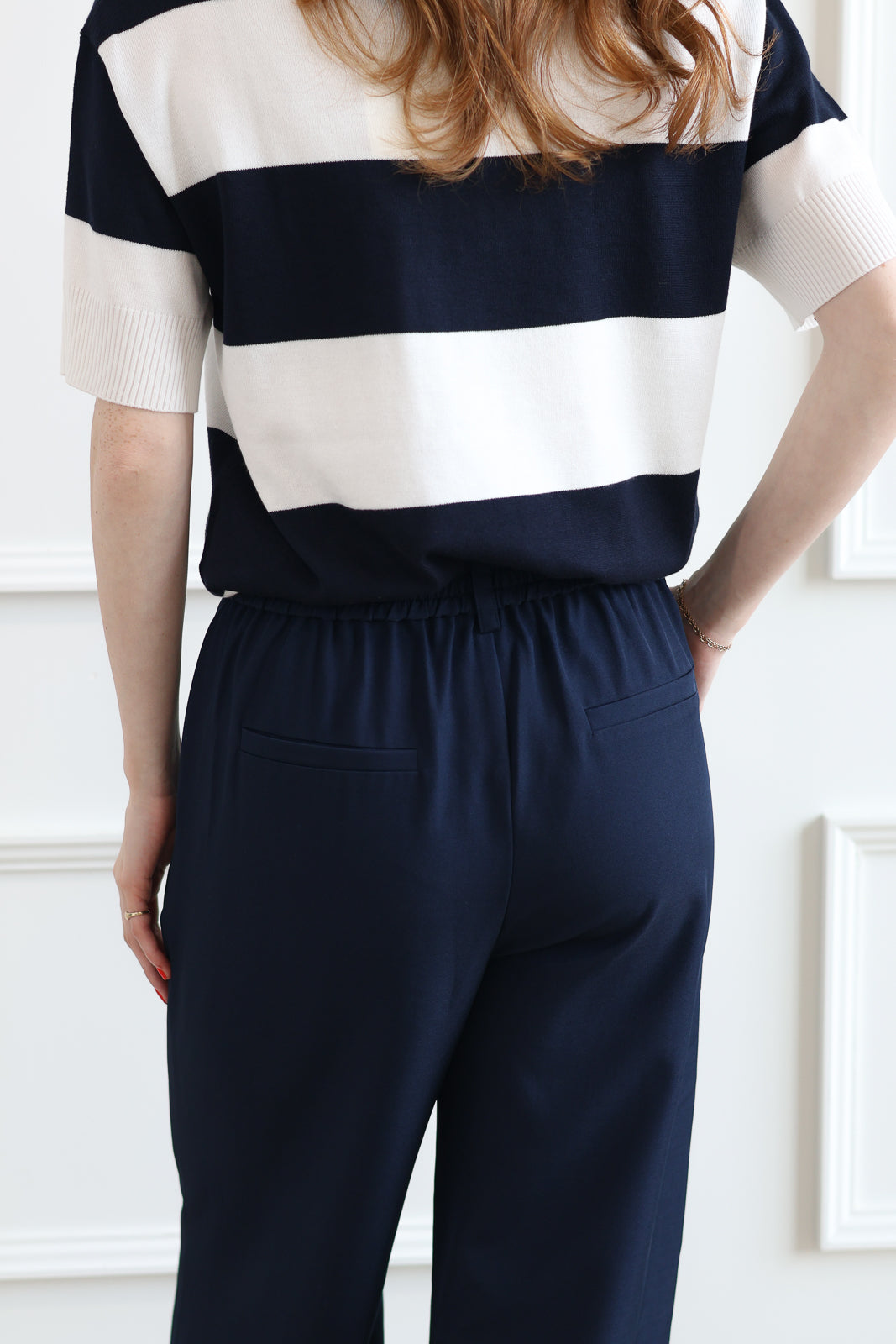 ICHI | Luls Short Sleeve Polo - Navy