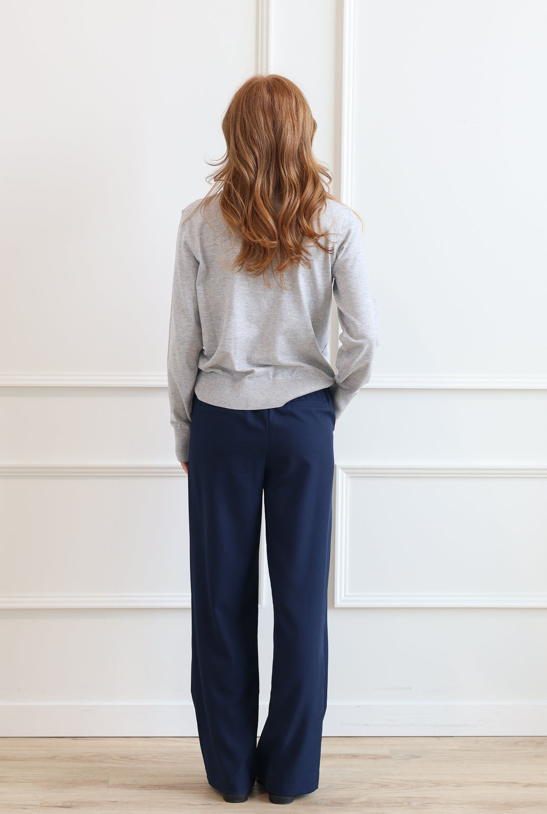 ICHI | Fava Wide Leg Trouser - Dark Navy