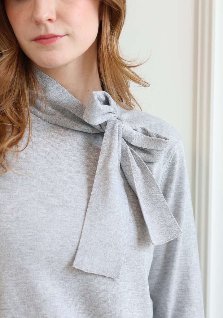 Vero Moda | Nina Bow Knit - Heather Grey