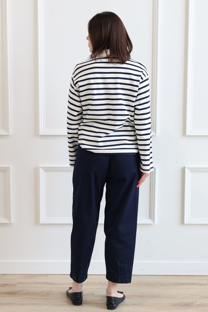 Dark Sapphire Barrel Trousers