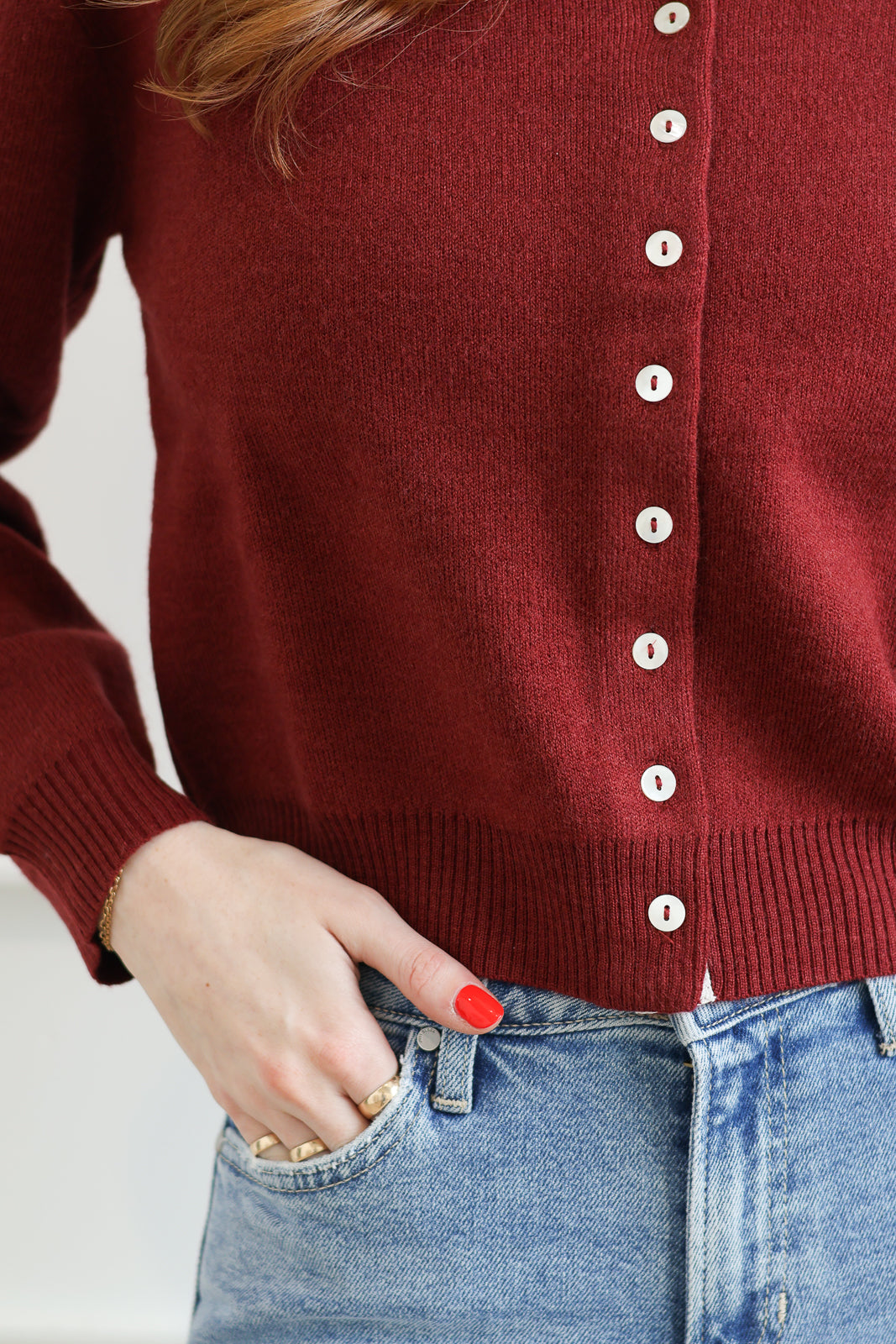 The Malin Cardigan - Ruby