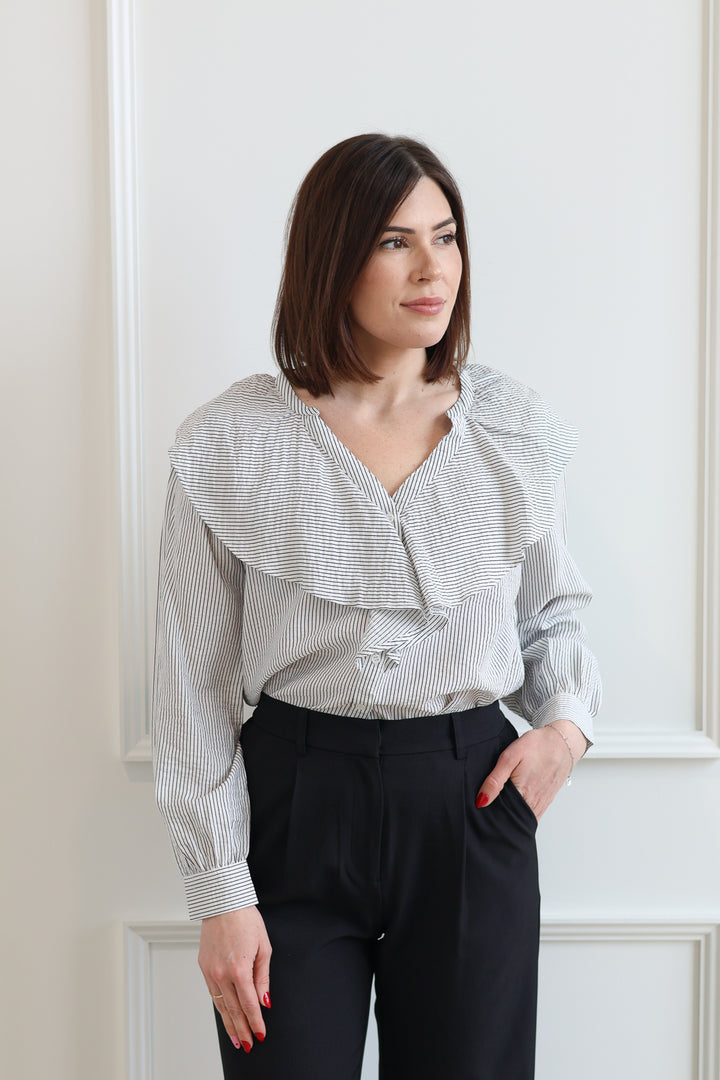 Vero Moda | Kaja Frill Blouse - Snow