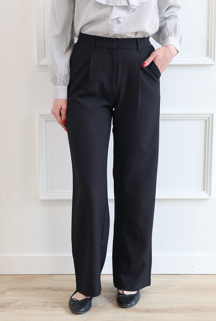 ICHI | Fava Wide Leg Trouser - Black