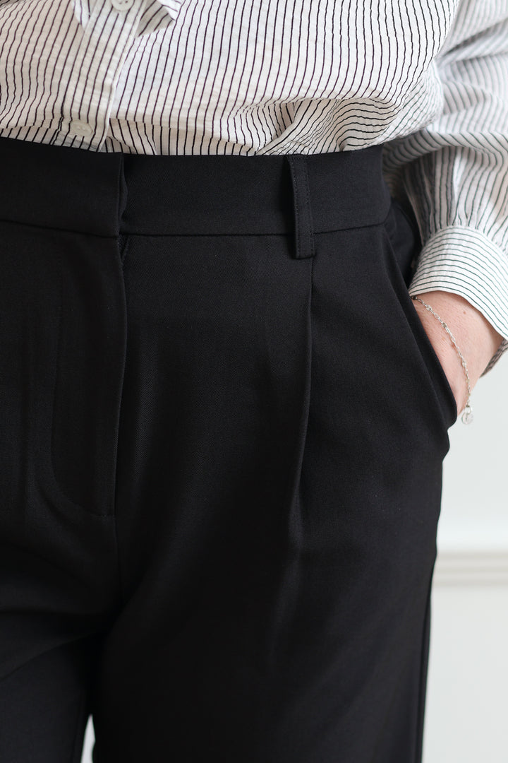 ICHI | Fava Wide Leg Trouser - Black