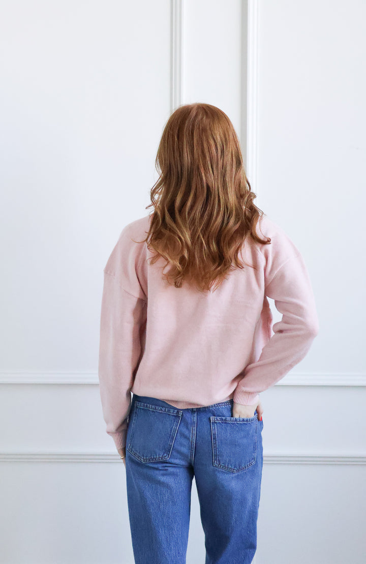 The Sutton Sweater - Soft Pink