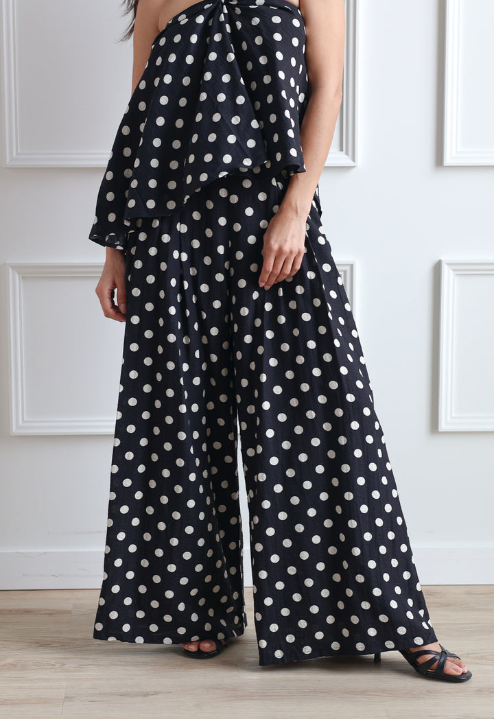 Mia Polka Dot Linen Pant